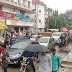 मधेपुरा शहर के एसबीआई रोड में लगे जाम में फंसे रहे वाहन