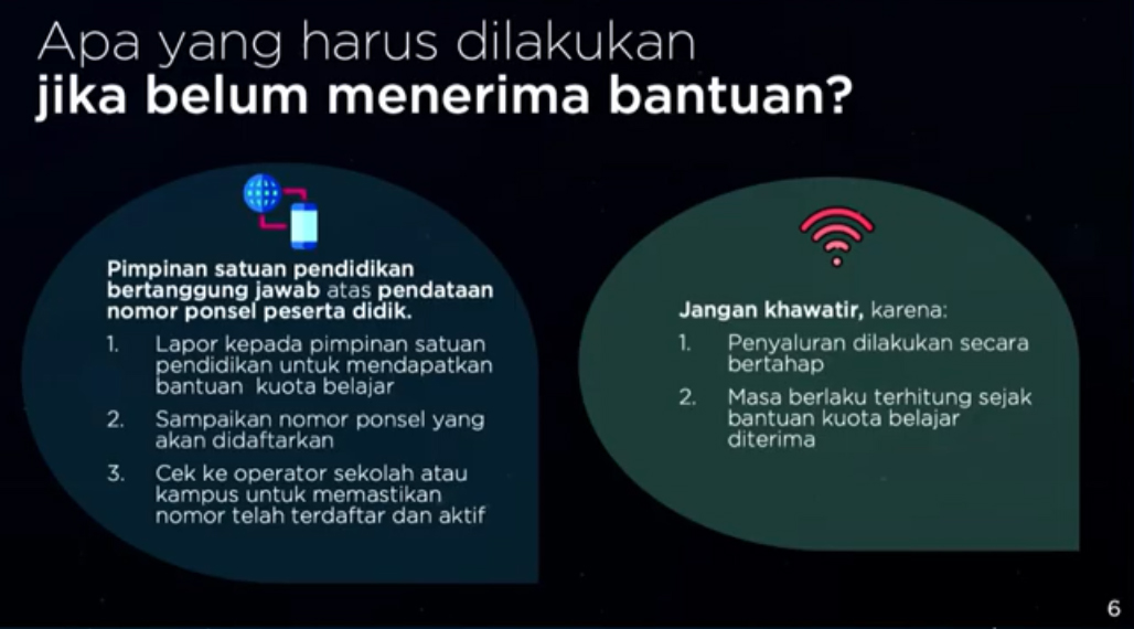 Jangan Khawatir Bagi Yang Belum Mendapat Santunan Kuota Internet Menuntut Ilmu Di Saat Ini Masih Ada Tahap Selanjutnya Idn Paperplane
