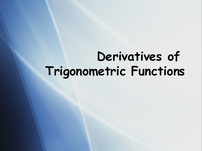 Class 11 - Mathematics || Derivatives of Trigonometric Functions || Solutions