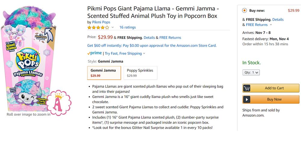 Цена игрушки Pikmi Pops Giant Pajama Llama