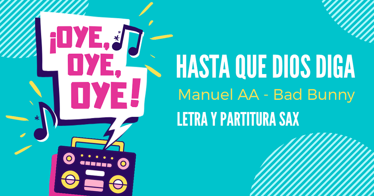 ᐅ Hasta que Dios diga Anuel LETRA y PARTITURA saxofón 🎷 🎷