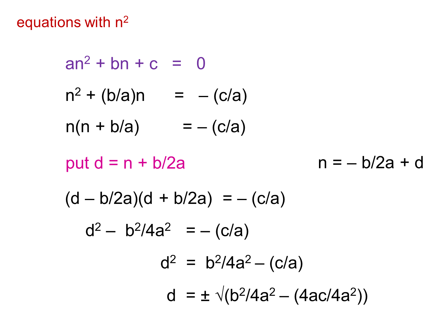 MEDIAN Don Steward mathematics teaching: solving quadratics by ...