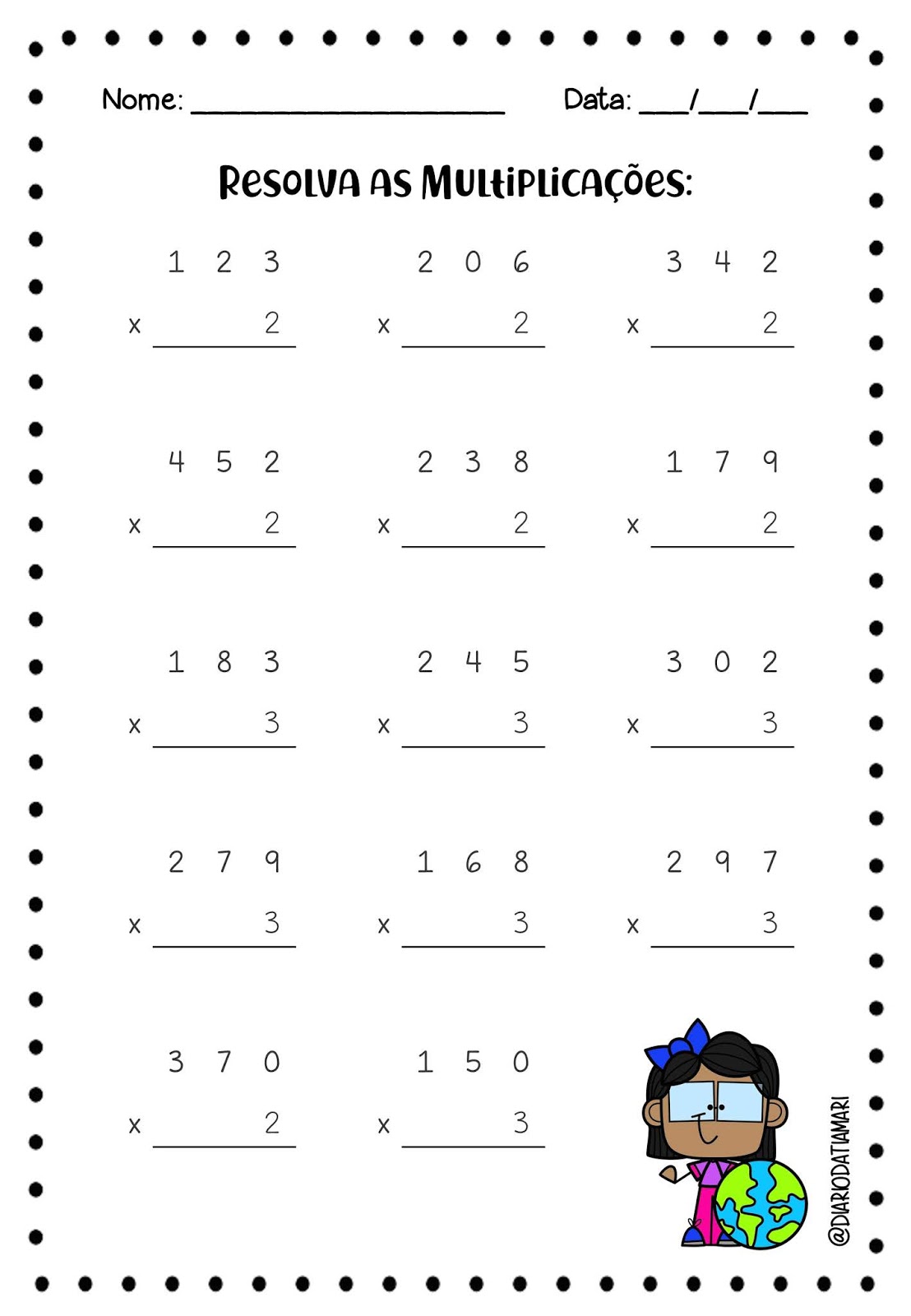 Resolva As Multiplicações Abaixo Educa