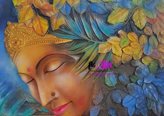 Radha and krishna Mural Art Sculpture
