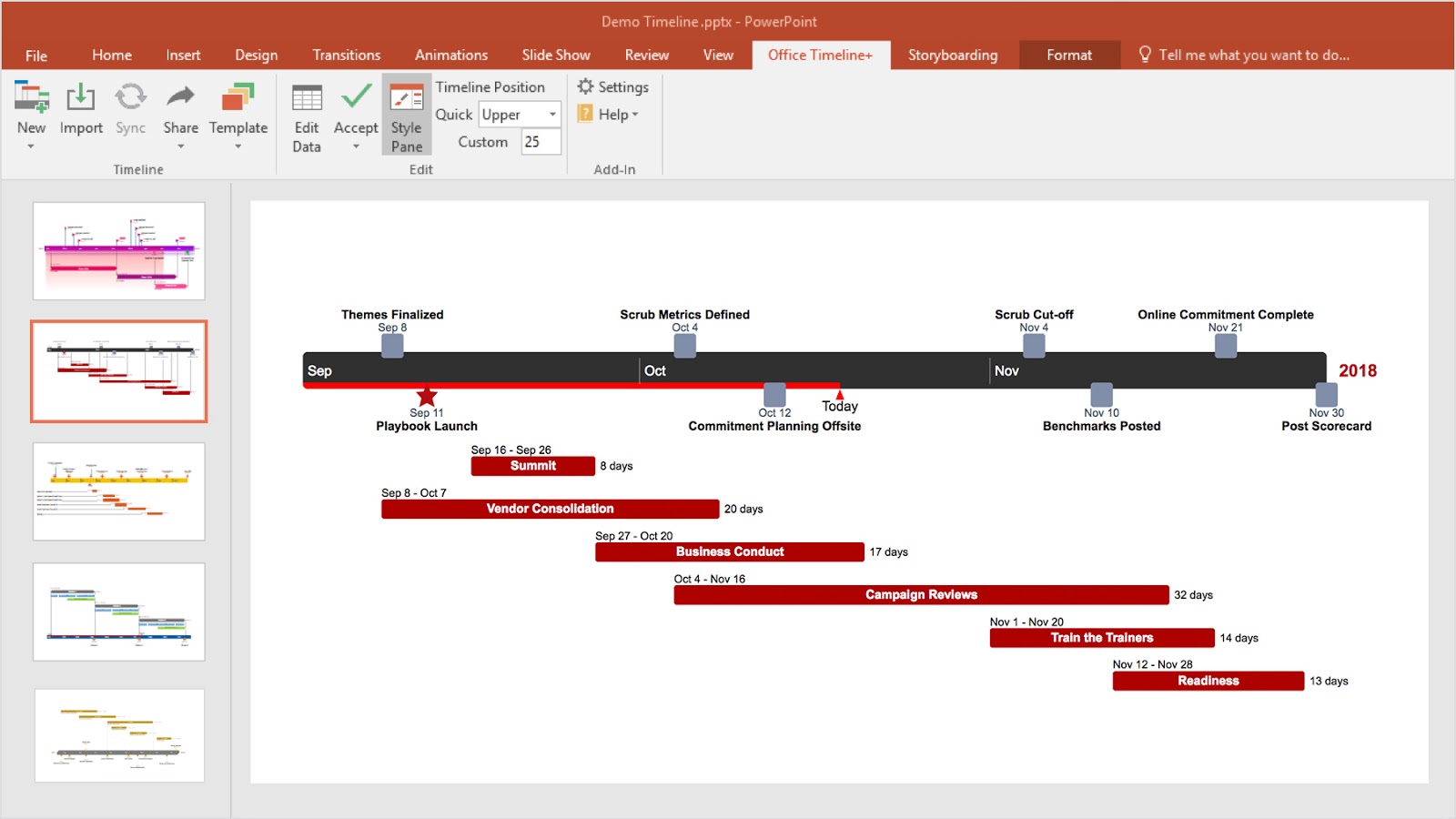 timeline microsoft powerpoint