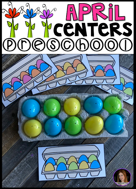 Are you looking for fun and simple thematic centers that you can prep quickly for your preschool classroom? Spring Centers for Preschool April were created for children ages 4-6.