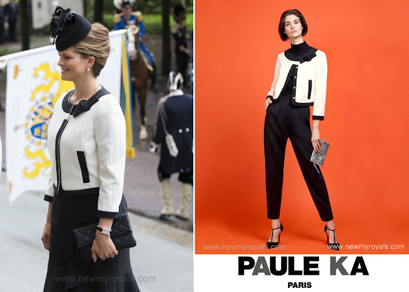 Princess Madeleine of Sweden in Paule Ka Wool Tricotine Jacket