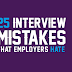 Twenty-five common interview mistakes #infographic