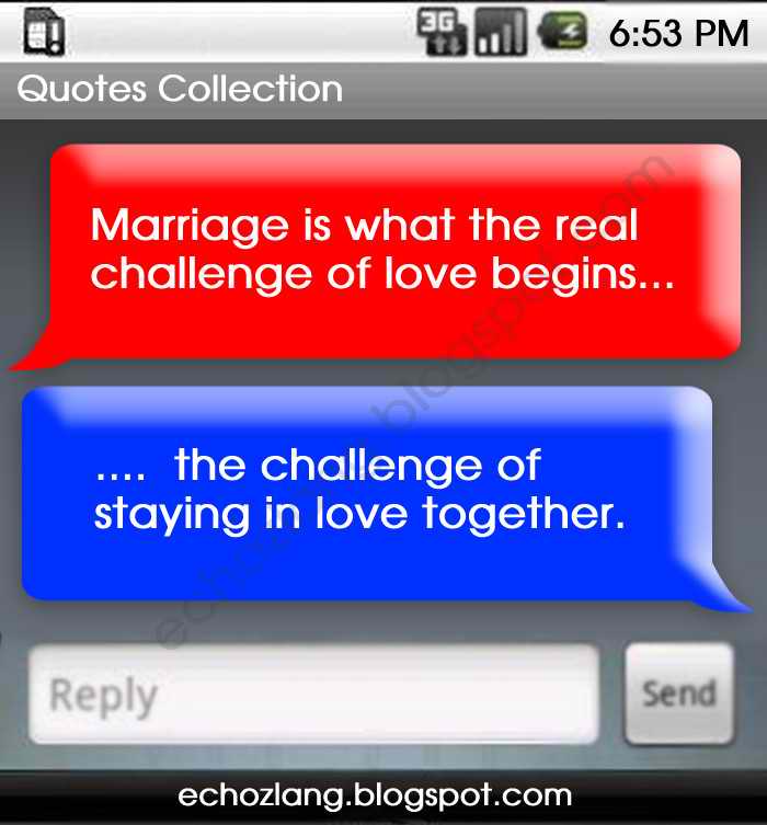 Marriage is what the real challenge of love begins | Echoz Lang