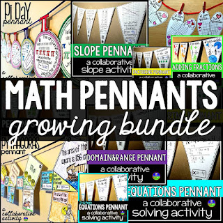 Math Pennants Growing Bundle