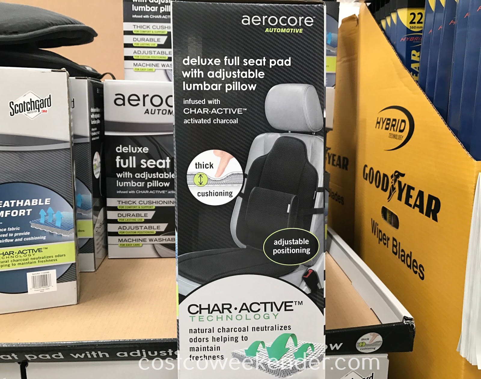 Aerocore Deluxe Full Seat Pad Lumbar Cushion Set Costco Weekender