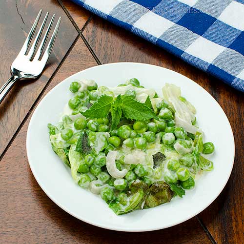 French-Style Braised Lettuce and Peas