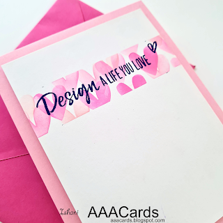 AAA cards, Clean and simple card, MFT stamps, heart stencil card, card for encouragement, Quillish