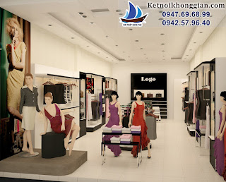 thiết kế shop thời trang nữ cao cấp tại hàng bài