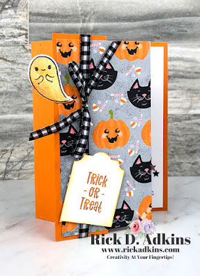 Check out the Scene Card that I made using the products from the Cute Halloween Suite from Stampin' Up!'s July-December Mini Catalog.