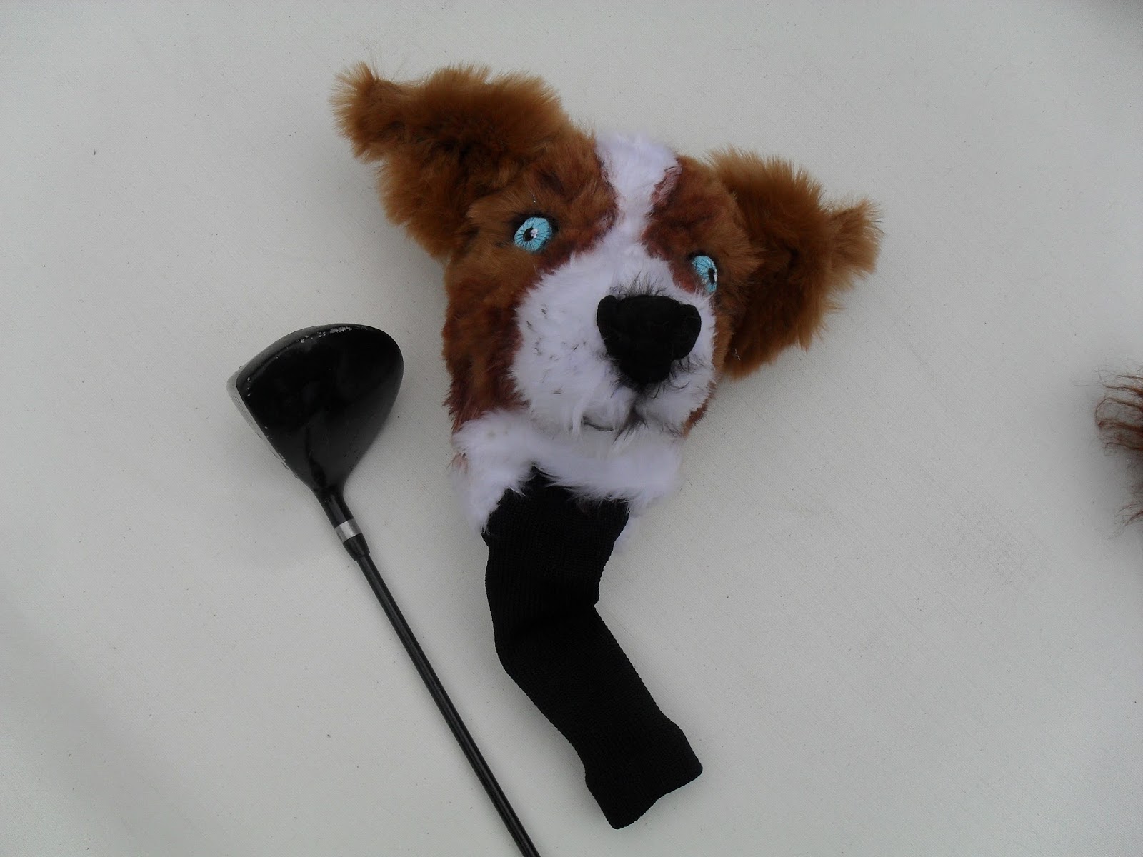 Custom Golf headcovers and puppets Unique GOLF GIFTS Dog headcover