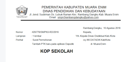 Surat Permintaan Tambah Ptk Baru Di Dapodik 2018 Kampus
