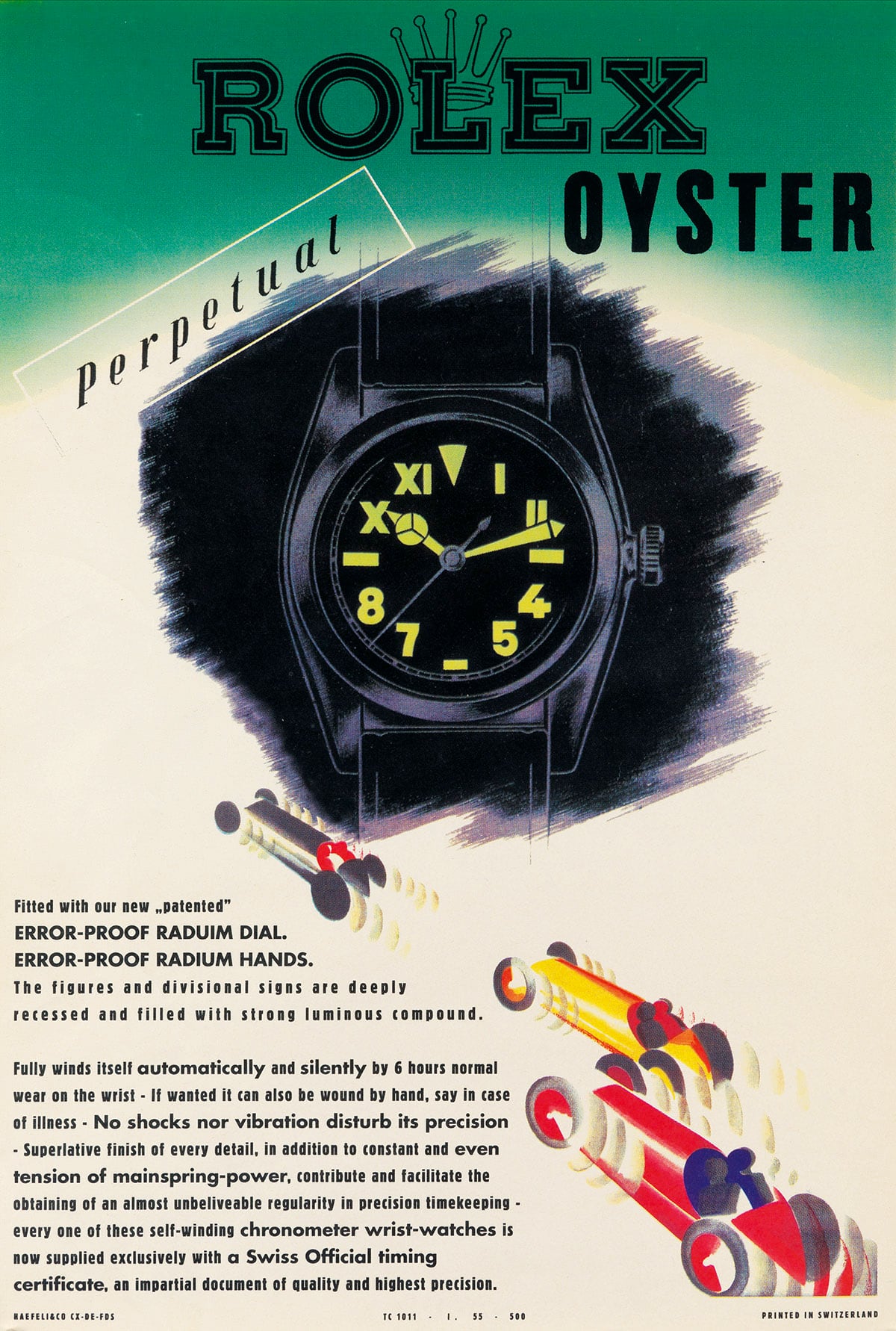 Welcome to : 1942 Rolex Error Proof Dial Poster Sold for  $11,500!!!