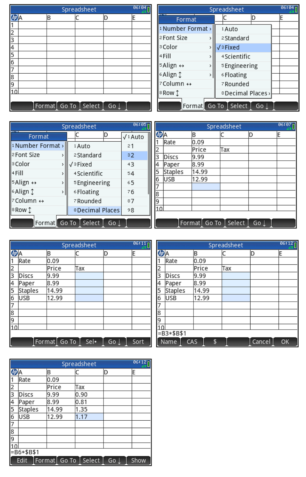 Eddie's Math and Calculator Blog: HP Prime Spreadsheet App Tutorial 7 ...