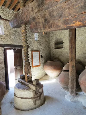 Cyprus Road Trip Itinerary: historic wine making equipment in Laneia village