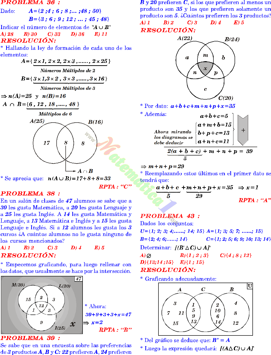 Resueltos Diagrama De Venn Ejemplos Conjuntos Problemas Diagramas | The