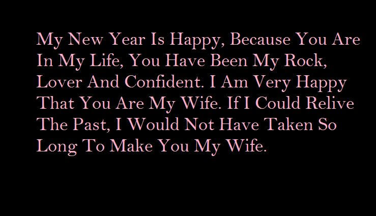 New Year Wishes for Wife