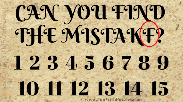 Visual Brain Teaser to Find the Mistake-Answer