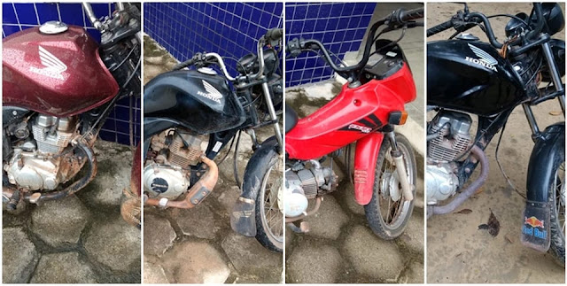 Polícia recupera 4 motos roubadas