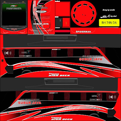 tema bussid subur jaya merah