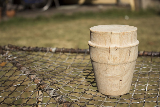 wood turned coffee mug prototype