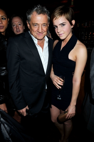 Emma watson and harvey weinstein. harvey weinstein steadies emma stock photo, royalty free image Emma Watson: Emma Watson at the Harvey Weinstein’s cocktail dinner honouring “The King’s Speech