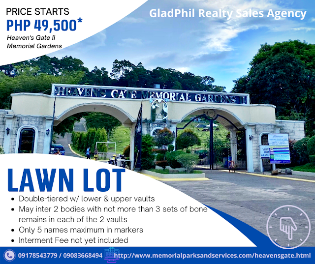 Heaven’s Gate Memorial Gardens in Antipolo offers lawn lots as low as