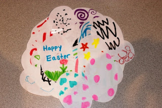 paper plate Easter wreath