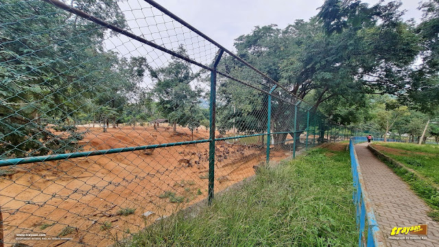 Walking path beside the deer enclosure in Namada Chilume