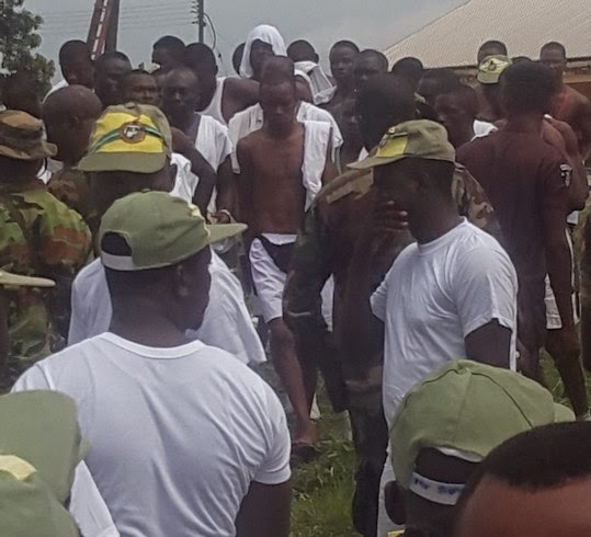 Nigerian Top Secret Soldiers Strip Corpers Naked At