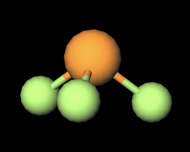 PF3 Ball and Stick Model