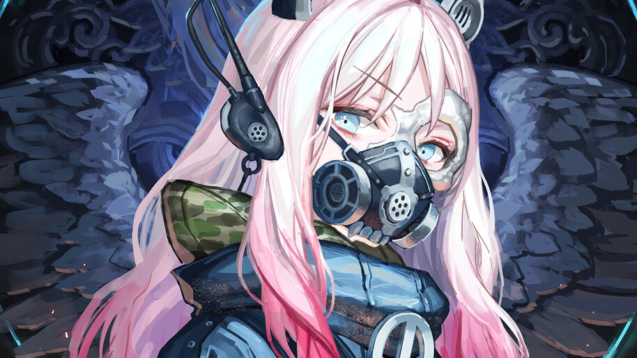 Anime Girl Gas Mask Sci-Fi Digital Art HD 4K Wallpaper #8.2928