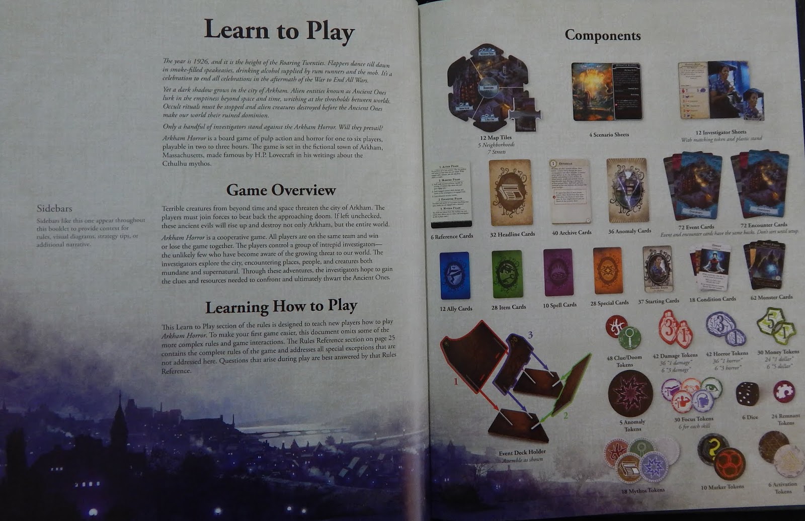 Red de Rol Arkham Horror Deluxe Rulebook