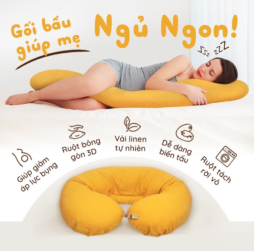 [A159] Lựa chọn gối cho Bà Bầu Đậu Khuyết ở đâu chính hãng?