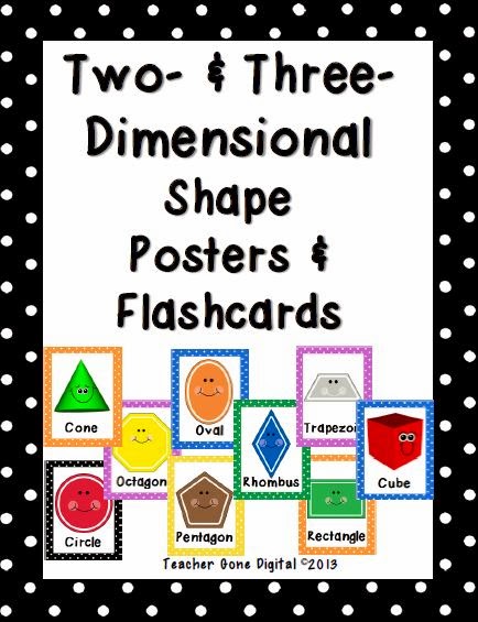 http://www.teacherspayteachers.com/Product/Polka-Dot-2-and-3-D-Shape-Posters-Flash-Cards-798004