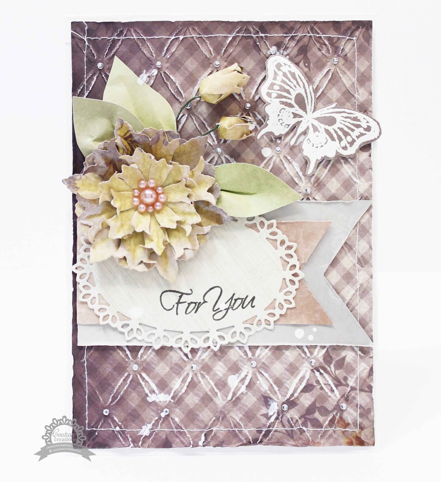 For You Shabby Chic Card by Anita Bownds Couture Creations
