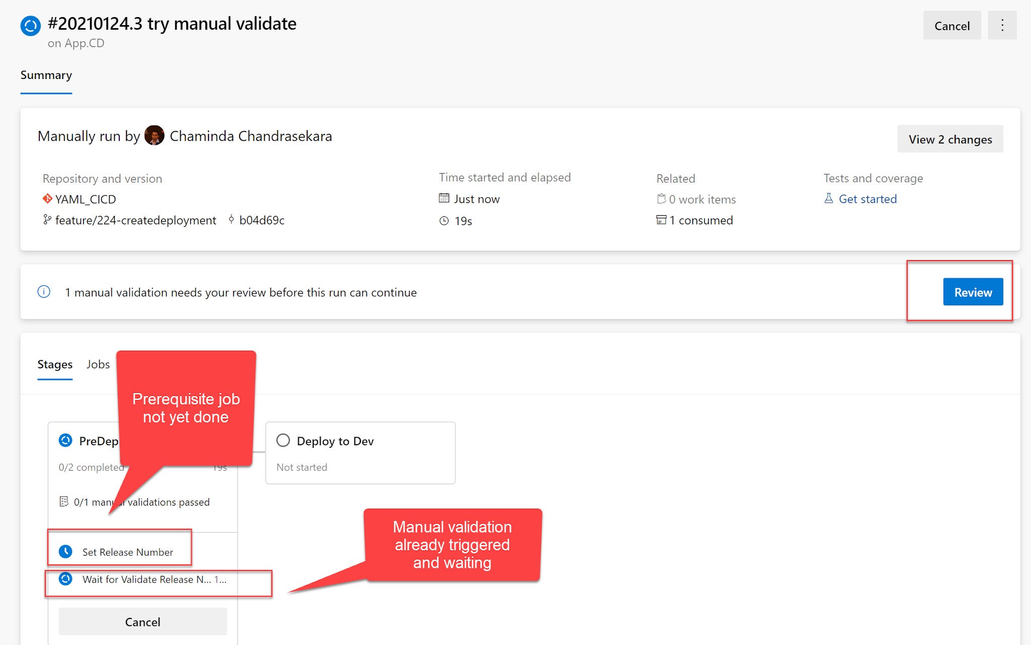 Chaminda's DevOps Journey with MSFT New Manual Validation Task for