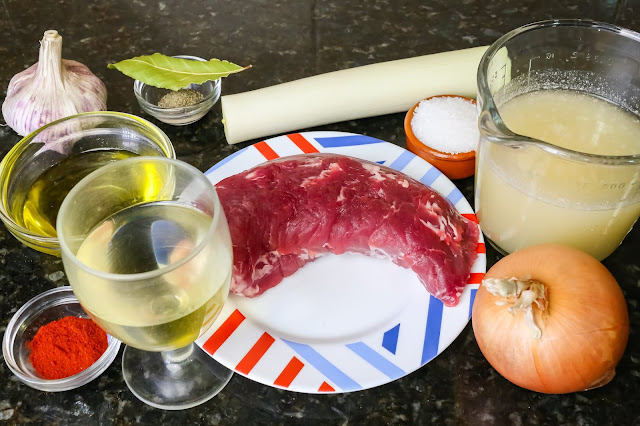 Imagen de ingredientes de solomillo de cerdo al Jerez
