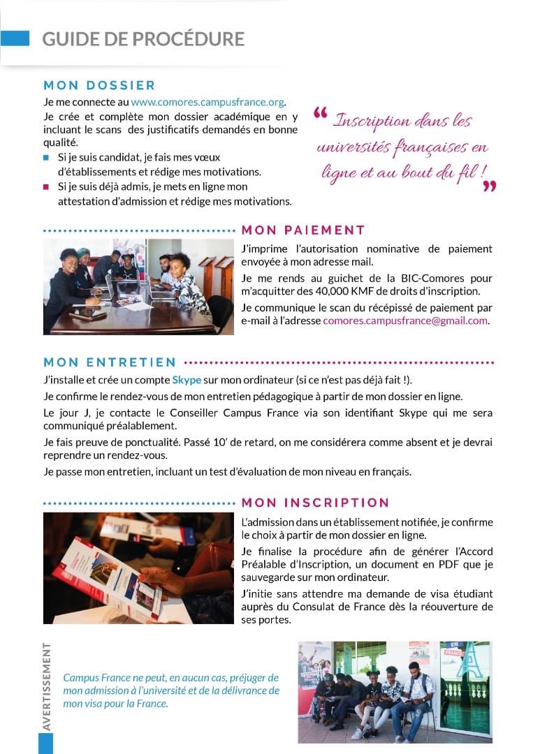 Études en France  Campus France lance un plan de continuité de sa