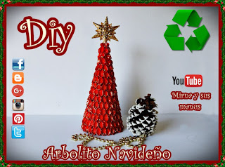Cómo hacer árbol de navidad rojo con reciclaje
