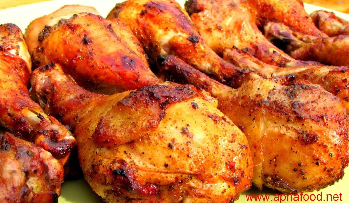 Grilled Chicken Legs Recipe | Apna Food