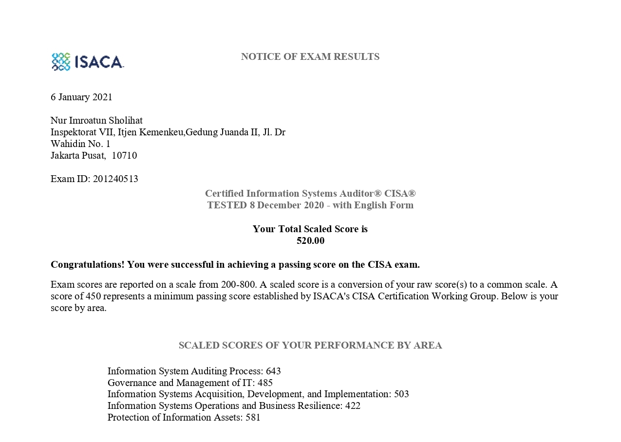 TIPS TO PASS CERTIFIED INFORMATION SYSTEM AUDITOR (CISA) EXAM
