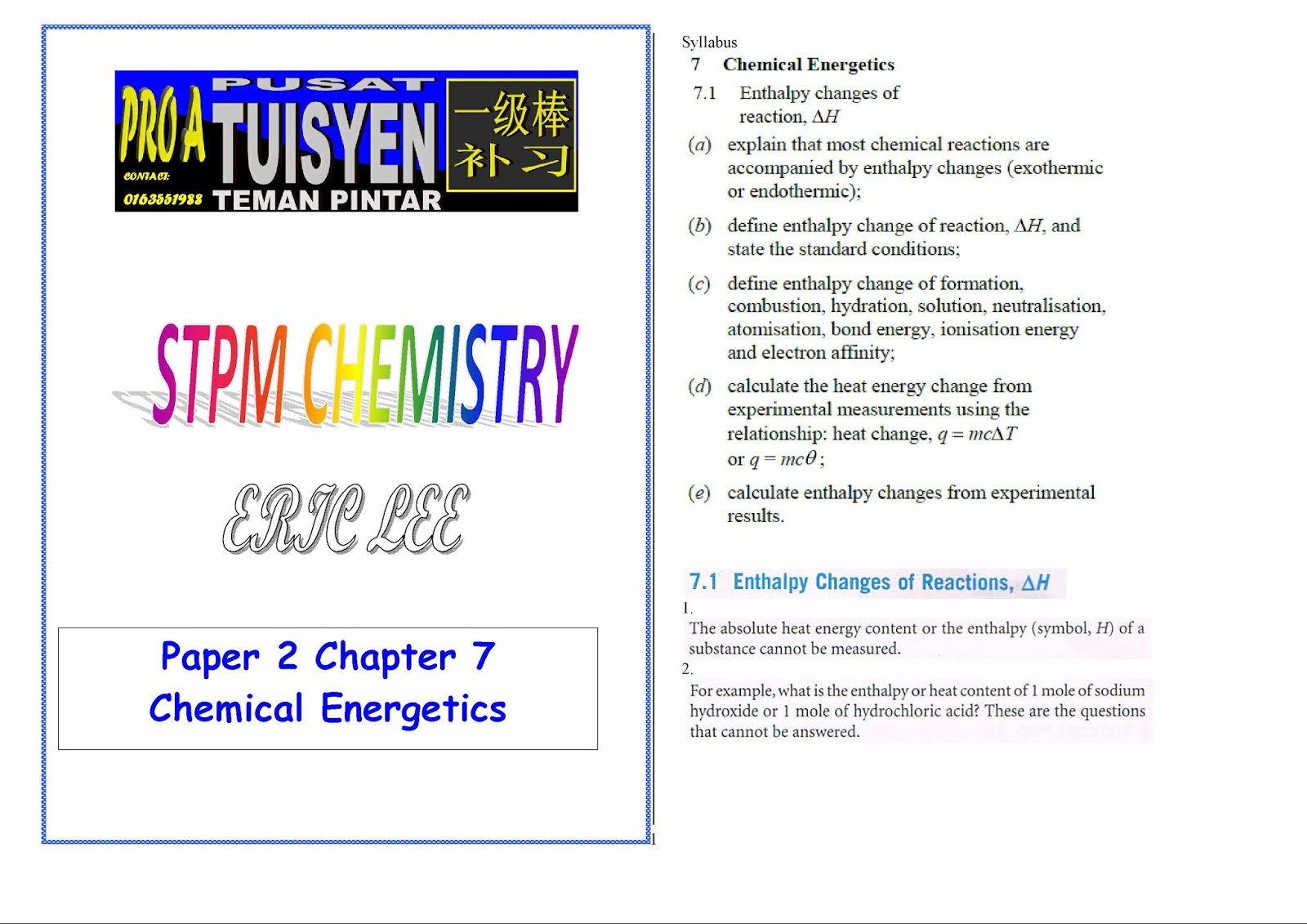 chemistry coursework stpm experiment 3