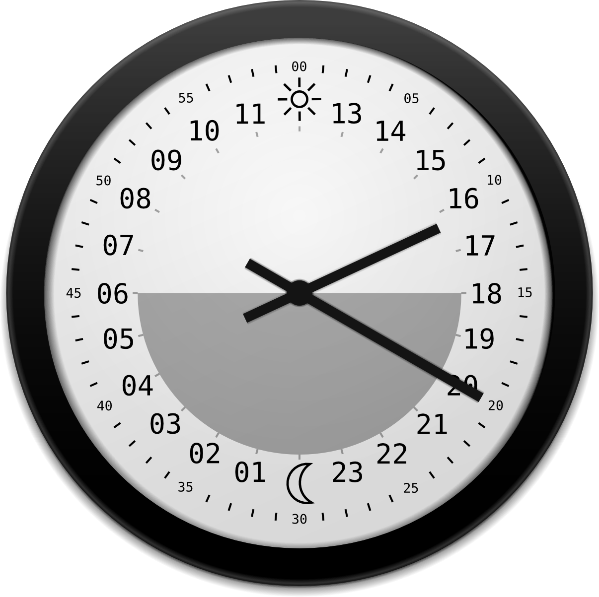 Настенные часы с минутами
