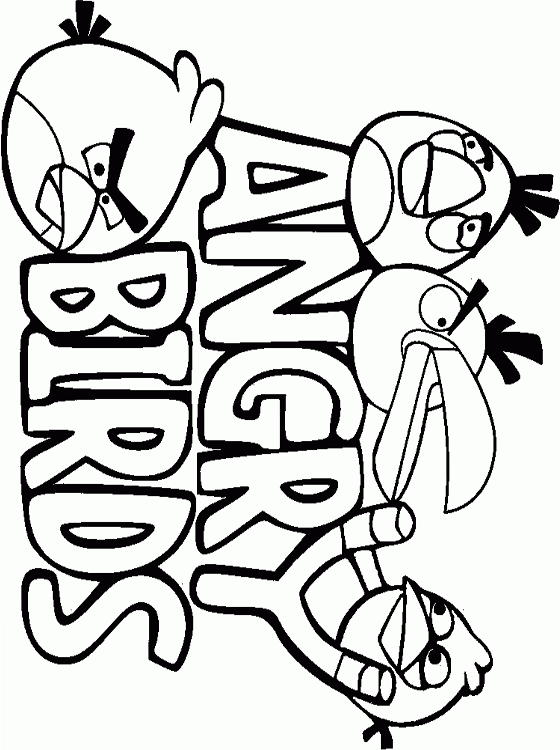 Kids Page: Angry Birds Coloring Pages